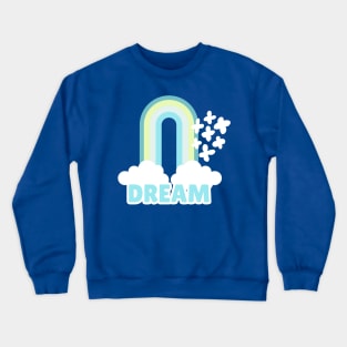 Rainbow Dream Pale Blue Retro Dream Style Crewneck Sweatshirt